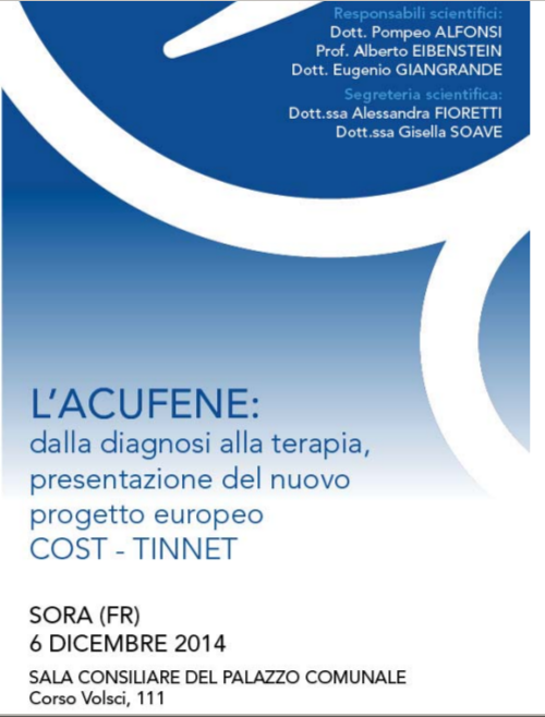 L'acufene: dalla diagnosi alla terapia, presentazione del nuovo progetto europeo COST TINNET