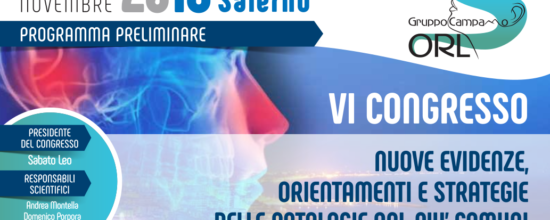 Sessione acufeni al Congresso del Gruppo Campano ORL. Salerno, 16 novembre.