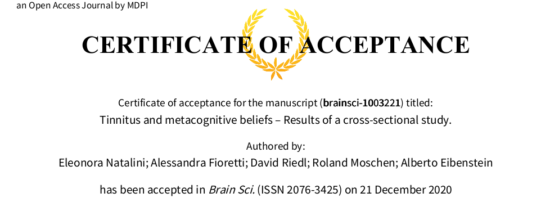 Nuova pubblicazione su Brain Sciences