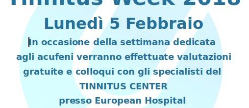 Tinnitus Week 2018: chiuse prenotazioni per l’Open Day del 5 febbraio