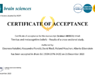 Nuova pubblicazione su Brain Sciences